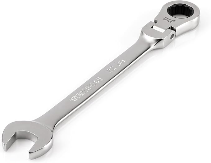 TEKTON 22 mm Flex Head Ratcheting Combination Wrench | WRC26422 | 12-Point