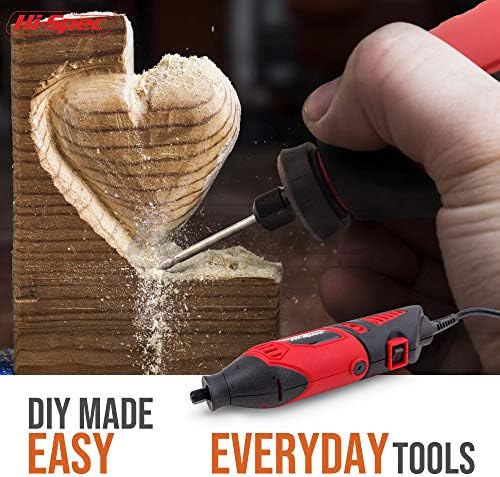 Hi-Spec Corded Rotary Tool Kit for Cutting, Grinding and Sanding with Bits