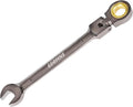 Egofine 6mm Ratchet Wrench Flex Head, 6mm Wrench Ratcheting Combination Wrenches Metric, Industrial Grade Gear Spanner with 12 Point Box End, 72-Teeth Ratchet Nickel Plating, Chrome Vanadium Steel