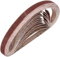 HARFINGTON 3/4 x 20 1/2 Inch Sanding Belts, 10 Pcs 80 Grit Aluminum Oxide