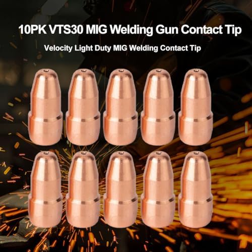 10PK VTS35 MIG Welding Gun Contact Tip .035" fits Tweco Fusion 140 180 220 250 1110-1310 Velocity Light Duty MIG Welding Contact Tip, .035" Wire Size