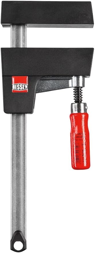Bessey UK16 Clamp Universal 6.3In/3.15In, Black/Red/Silver