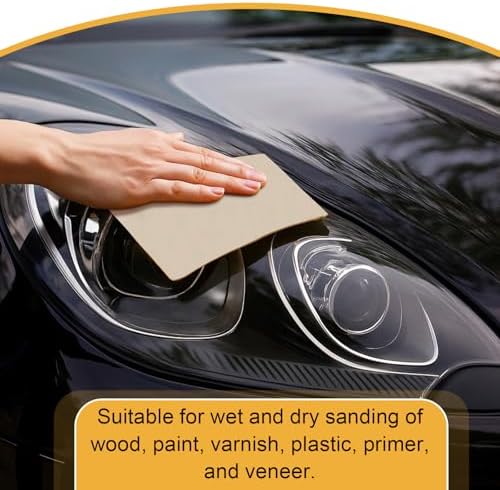 Lounsweer 320 Grit Sanding Sponge Roll, 200 Pcs Soft Sponge Back Sandpaper, 4.5 x 4.9 Inch Perforated Sanding Sheets for Auto Body, Wood, Metal, Paint, Primer, Plastic,DlY Projects