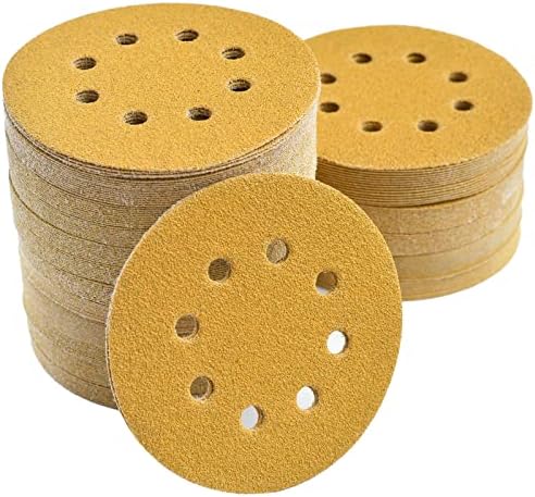 5-Inch 8-Hole Hook and Loop Sanding Discs 60-Grit, 200-Pack