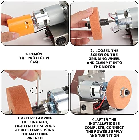3-in-1 Mini Belt Sander Bench Grinder Polisher Buffer for Jewelry