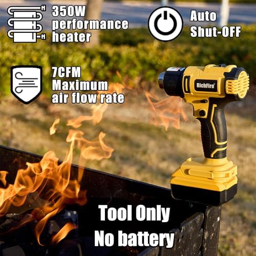 Cordless Heat Gun for DeWALT 20v max Battery(Not include Battery)