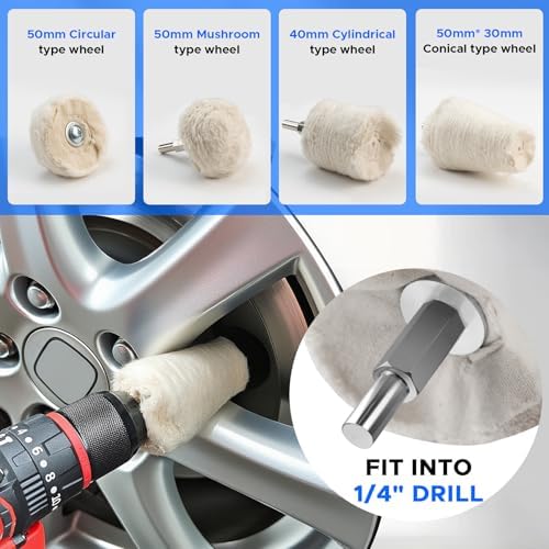 13 PCS 8" S-Shape Airway Buffing Kit, Flange-Free One-Piece Hub