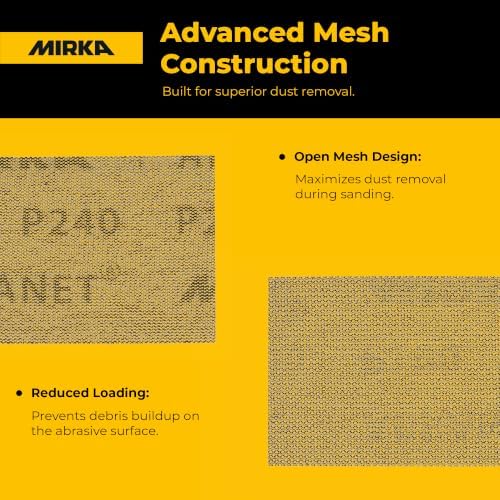Mirka Abranet Sanding Discs 2.75x5 Inch Hook and Loop 50 Pack