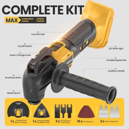 bellaDimora Oscillating Multi-Tool Compatible with DeWalt 20V MAX