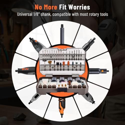 Katerk Rotary Tool Accessories-321PCS Tool Bits Set Compatible with Dremel