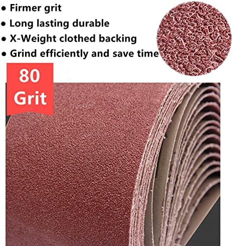 4x36 Inch Sanding Belts 80 Grit 5 Pack for Belt Sander