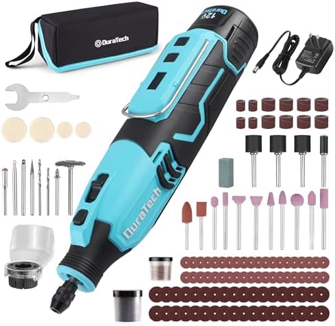 DURATECH 12V Cordless Rotary Tool Kit with 118PCS Accessories