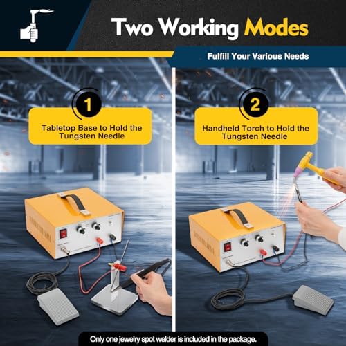 Jewelry Spot Welder Kit, 80A Portable Permanent Jewelry Welder Machine with Pedal Switch, Electric Pulse Welder Permanent Jewelry for Rapid Welding of Gold, K-Gold, Silver