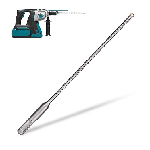 3/16 Inch x 8 Inch SDS Plus Rotary Hammer Drill Bit, Cross Tip Double Threaded Carbide Tipped for Concrete, Brick, and Stone (3/16" x 6" x 8")