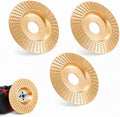 Upgrade Heavy Duty Tungsten Carbide Wheel, 2026 New Angle Grinder Polishing Pad Tungsten Carbide Sanding Discs, Wood Carving Discs for 4" & 4-1/2" Grinders Cutting Shaping Sanding (3*Curved Surface)
