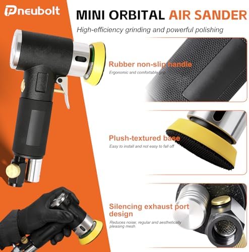 2" 3" Random Orbital Air Sander set, 15000RPM Mini Pneumatic Sander