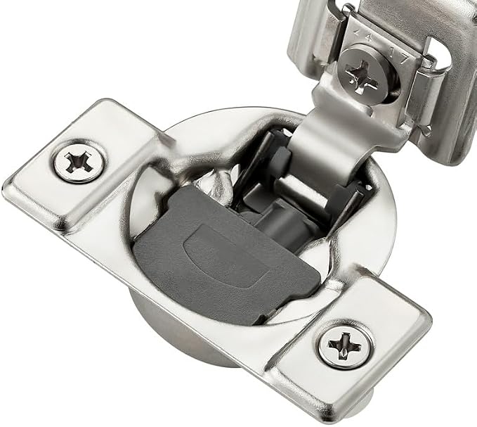 Ravinte 2 Pack 1 Pairs 1-5/16 Inch Overlay Soft Close Hinges for Kitchen Cabinet Satin Nickel Hidden Stainless Steel Concealed Hinges self Closing