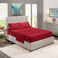 1000 Thread Count 4pc KING SIZE Egyptian Bed Sheet Set,Deep Pocket, RED