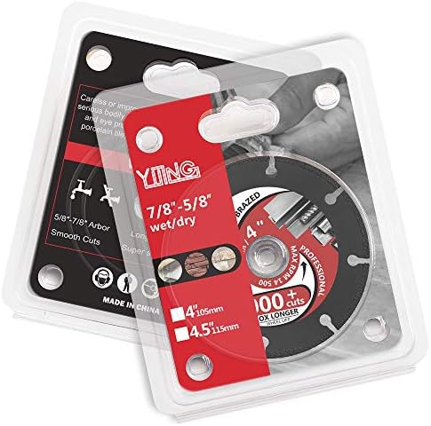 2Pcs/Lot 4“ Diamond Metal Cutting Disc Diamond Cut Off Wheel for All Purpose Cutting of Metal Including Rebar, Sheet Metal, Ductile Pipe, Angle Iron, Stainless Steel and Similar Materials (4-2pcs)