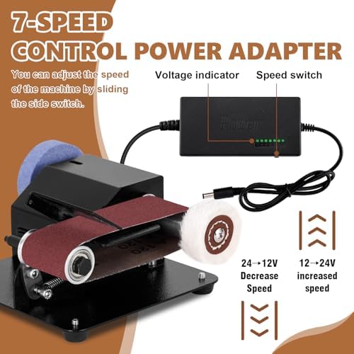 Mini Electric Belt Sander 1.97x13-inch Small Bench Grinder Disc Sander
