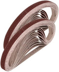 HARFINGTON 1/2 x 18 Inch Sanding Belts, 50 Pcs 120 Grits Aluminum Oxide
