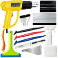 Vehicle Wrap Kit Heat Gun for Vinyl Wrap Window Film Decal, Car Paint Protection Film Kit Tinting Tools with Film Knife, Plastic Squeegee, 500ml Empty Spray Bottle