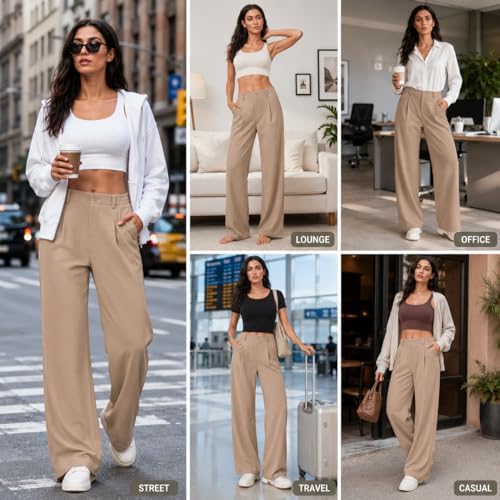 Ewedoos Wide Leg Dress Work Pants for Women Business Casual Office Outfits