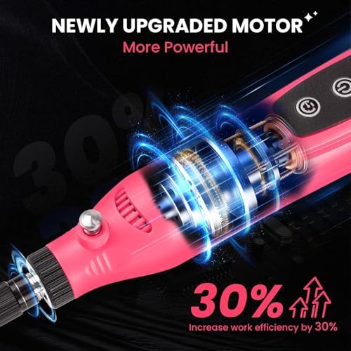 HARDELL Mini Cordless Rotary Tool, 43pcs Lightweight Rotary Tool Kit