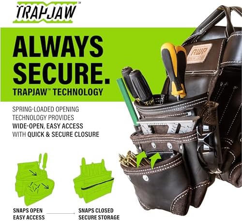 AWP Tool Belt Tool Rig, Durable Premium Utility Belt Organizer for Men & Women, Utility Work, Electrician, Mechanic