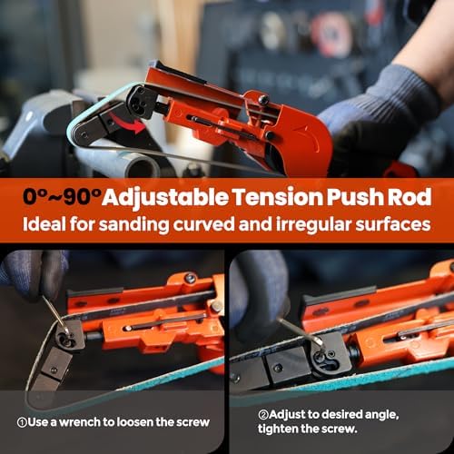 3/4" x 20.5" Air Belt Sander with 12Pcs Zirconia 40/60/80/120 Grit Belts