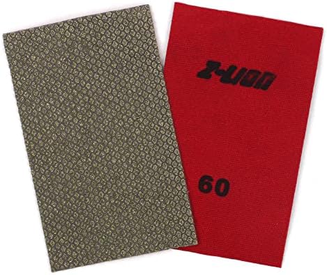 Z-Lion Diamond Abrasive Paper Sheets 60 Grit Diamond Sandpaper for Grinding Stone Glass Ceramic 2-Pcs