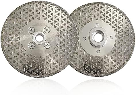 SHDIATOOL Diamond Grinding Disc for Granite Marble Diamond Cutting Wheel Saw Blade with 5/8-Inch-11 Arbor 5 Inch (2-Pack)