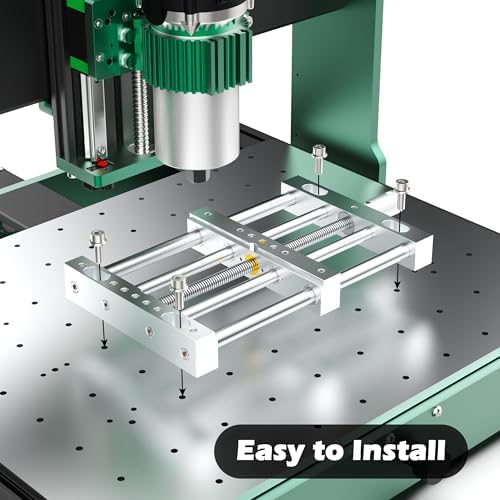 CNC Router High-Precision Aluminum Vise Bench Clamp, 282mm x 150mm x 30mm