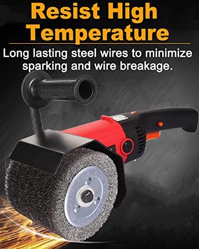 4.7" x 4" Stainless Steel Wire Brush Drum Surface Conditioning Tool