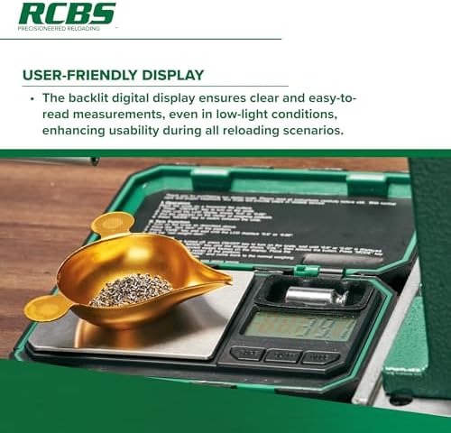 RCBS 1500 Grain Pocket Scale – Digital Reloading – 0.1 Grain – Ready to Use - Green