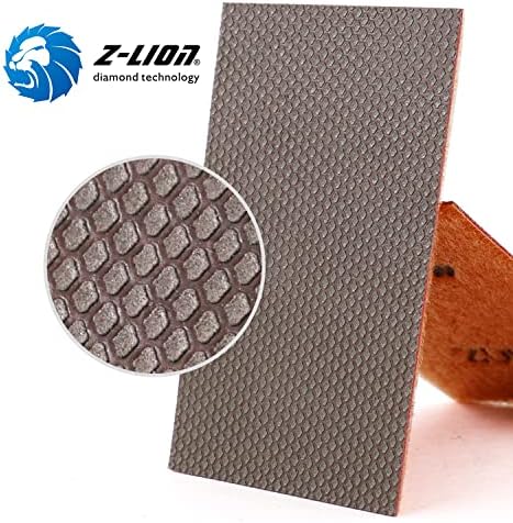 Z-Lion Diamond Abrasive Paper Sheets 200 Grit Diamond Sandpaper Nylon Back for Grinding Stone Glass Ceramic(1 Pcs)