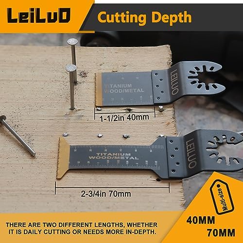 LEILUO 110Pcs Oscillating Saw Blades, Multitool Blade Set, Titanium Blade