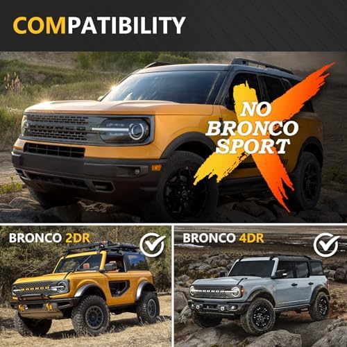 YZONA Tow Hitch 2 Inch, for Ford Bronco Tow Hitch Trailer Kit Compatible for 2021-2026 Ford Bronco 2 Door & 4 Door Hitch Receiver with Cover, Rear Bumper Towing Hook Combo (Exclude Bronco Sport)