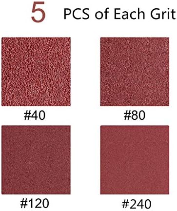 4x24 Inch Sanding Belts for Belt Sander, 5 Each of 40 80 120 240 Grit 20Pcs