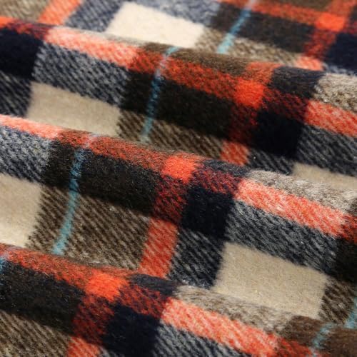 IDEALSANXUN Plaid Skirts for Women Fall Winter Knee Length Pencil Wool Skirt with Slit
