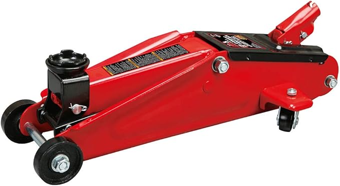 BIG RED T825013S1 Torin Hydraulic Trolley Floor Service/Floor with Blow Mold Carrying Storage Case, 2.5 Ton (5,000 lb) Capacity, Red