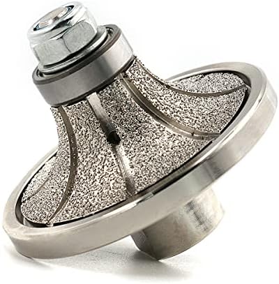 Diamond Hand Profiler B20,Half Bullnose Vaccum Brazed Profile Wheel Metal Cover Router Bit for Marble Granite D65 5/8-11