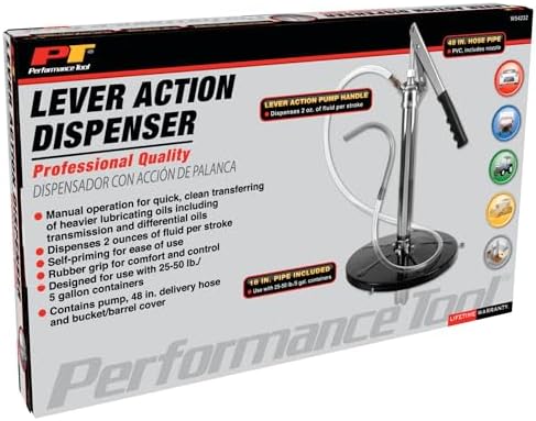 Performance Tool W54232 Lever-Action Bucket Pump for 5 Gallon Pails, Black (Pack of 2)