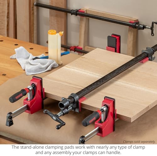 Woodpeckers Clamp Pals, 12 Pack, Woodworking Clamp Pads, Prevent Stains & Dents, Universal Fit for Bar Clamps & Pipe Clamps
