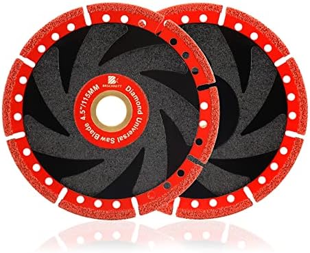 Metal Cutting Diamond Blade 4 1/2"- BRSCHNITT 2pcs 115mm All-Purpose Diamond Saw Blade for Rebar Sheet Metal Angle Iron Stainless Steel Concrete.