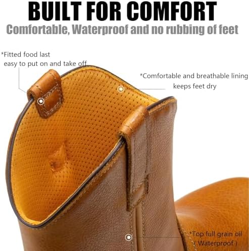 SUREWAY 10in Mens Soft/Steel Toe Waterproof Wellington Work Boot