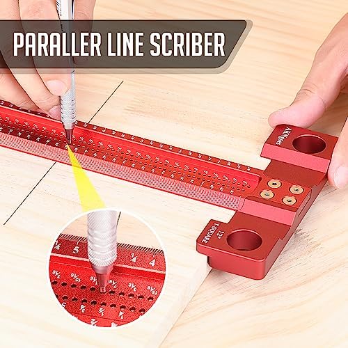 Precision Woodworking T Square 8inch, Reference Square for Layout & Setup