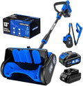 Cordless Snow Shovel, 13 Inch Electric Snow Shovel with Directional Plate, Brushless Cordless Snow Blower for Pathway, Patio, Deck, Driveway, Blue