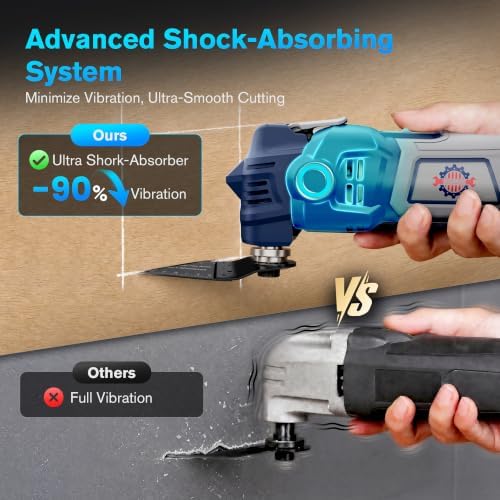 Oscillating Multi-Tool Kit, Low Vibration Design, 3.6A Oscillating Saw 430W