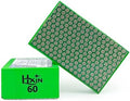 Diamond Hand Polishing Pad Diamond Sanding Block Foam Backed Diamond Sponge Sanding Pads for Wet or Dry Grinding polishing for Granite Marble Stone Tile Glass Ceramic (1, 60# Hexagon)